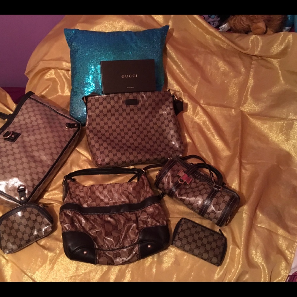Gucci Crystal Guccisima Zip Around Wallet